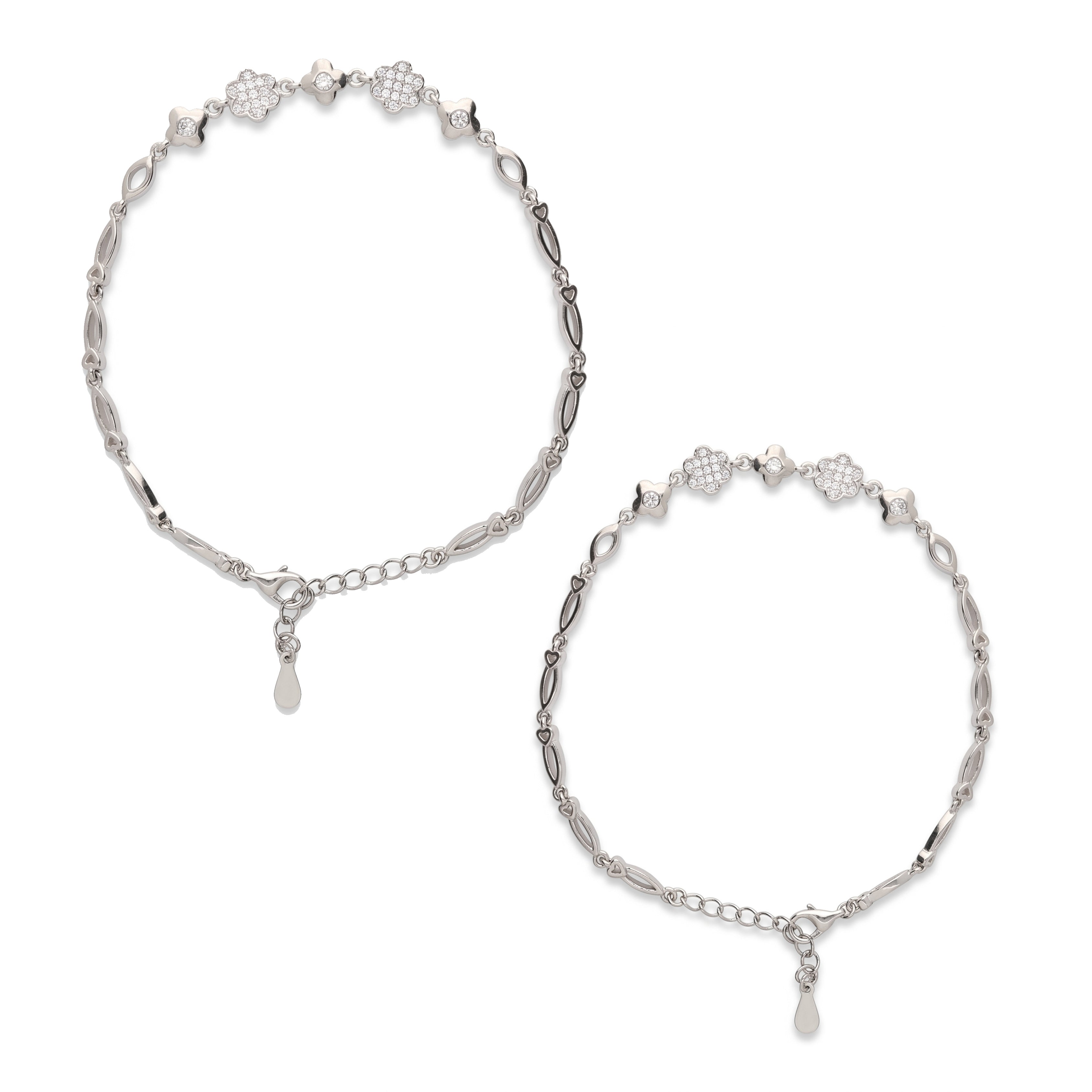 Twinkling Secret Silver Anklets