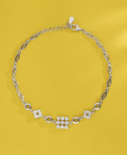 Glimmer Glow Silver Anklets