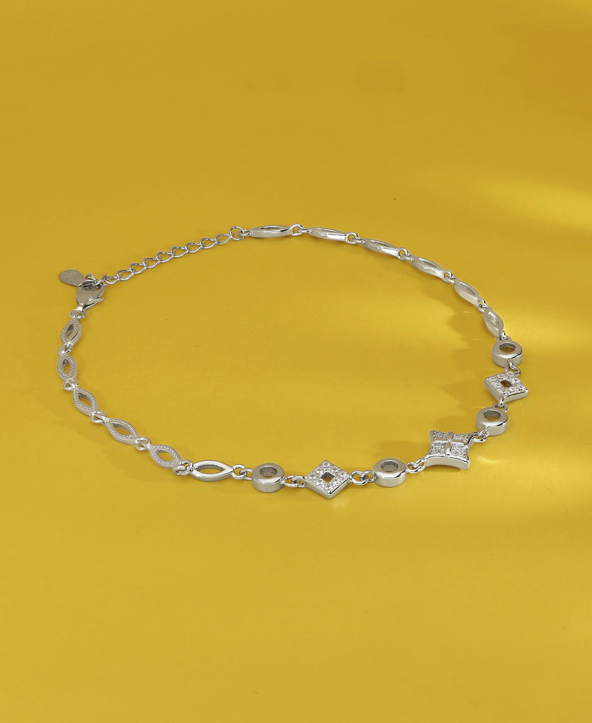 Enchant Embrace Silver Anklets