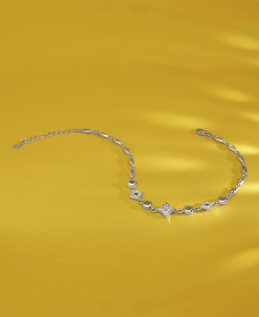 Enchant Embrace Silver Anklets