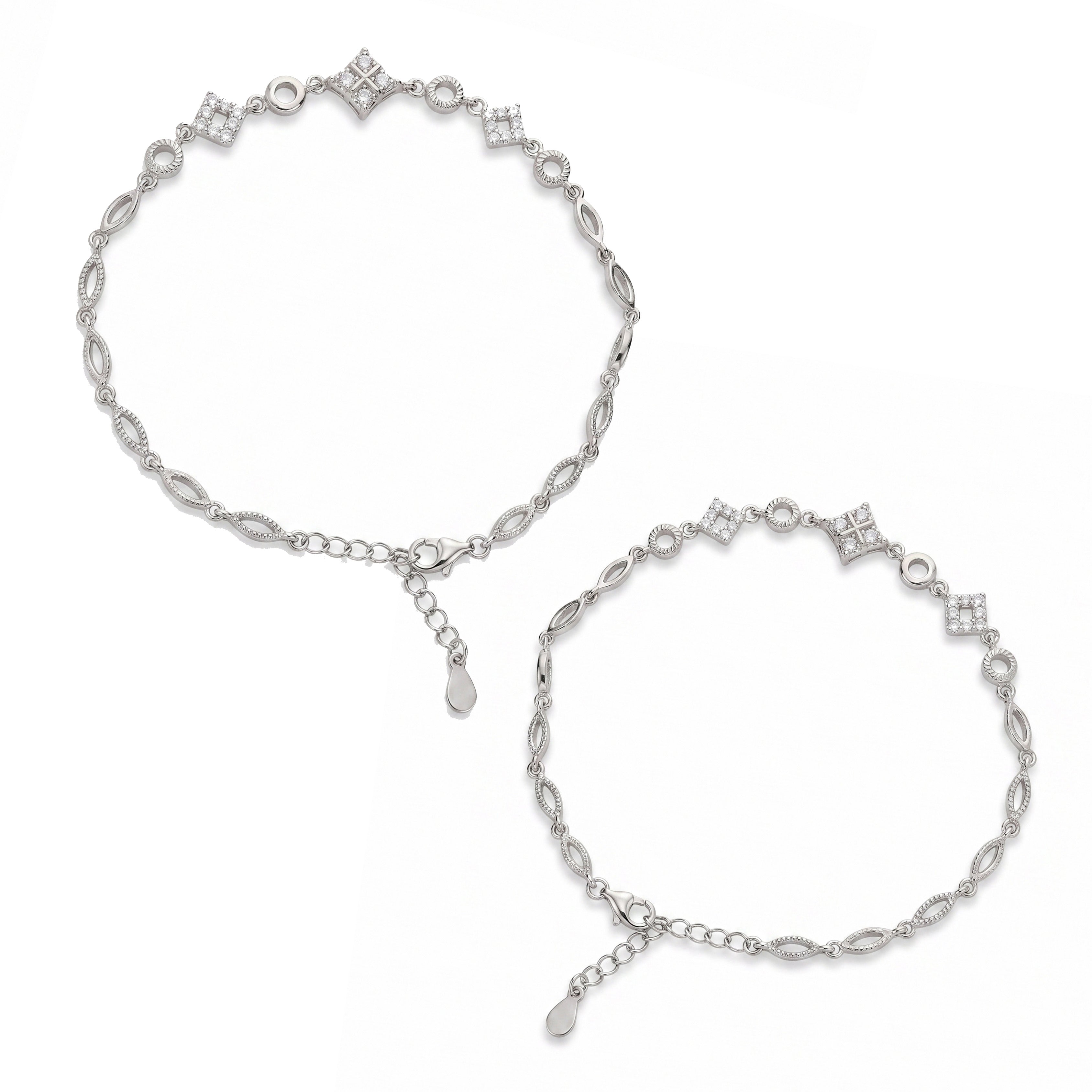 Enchant Embrace Silver Anklets