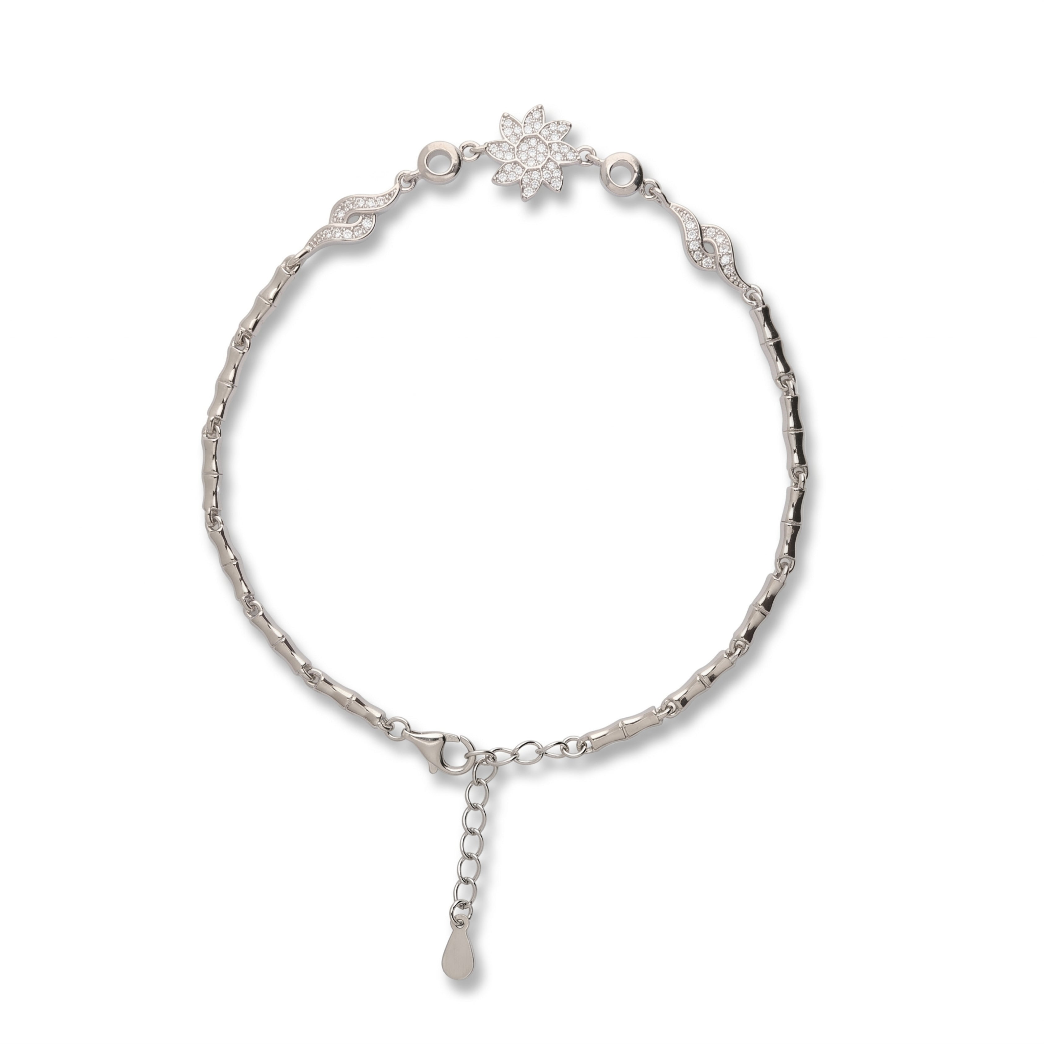 Graceful Sleek Silver Anklets