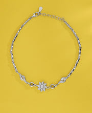 Graceful Sleek Silver Anklets