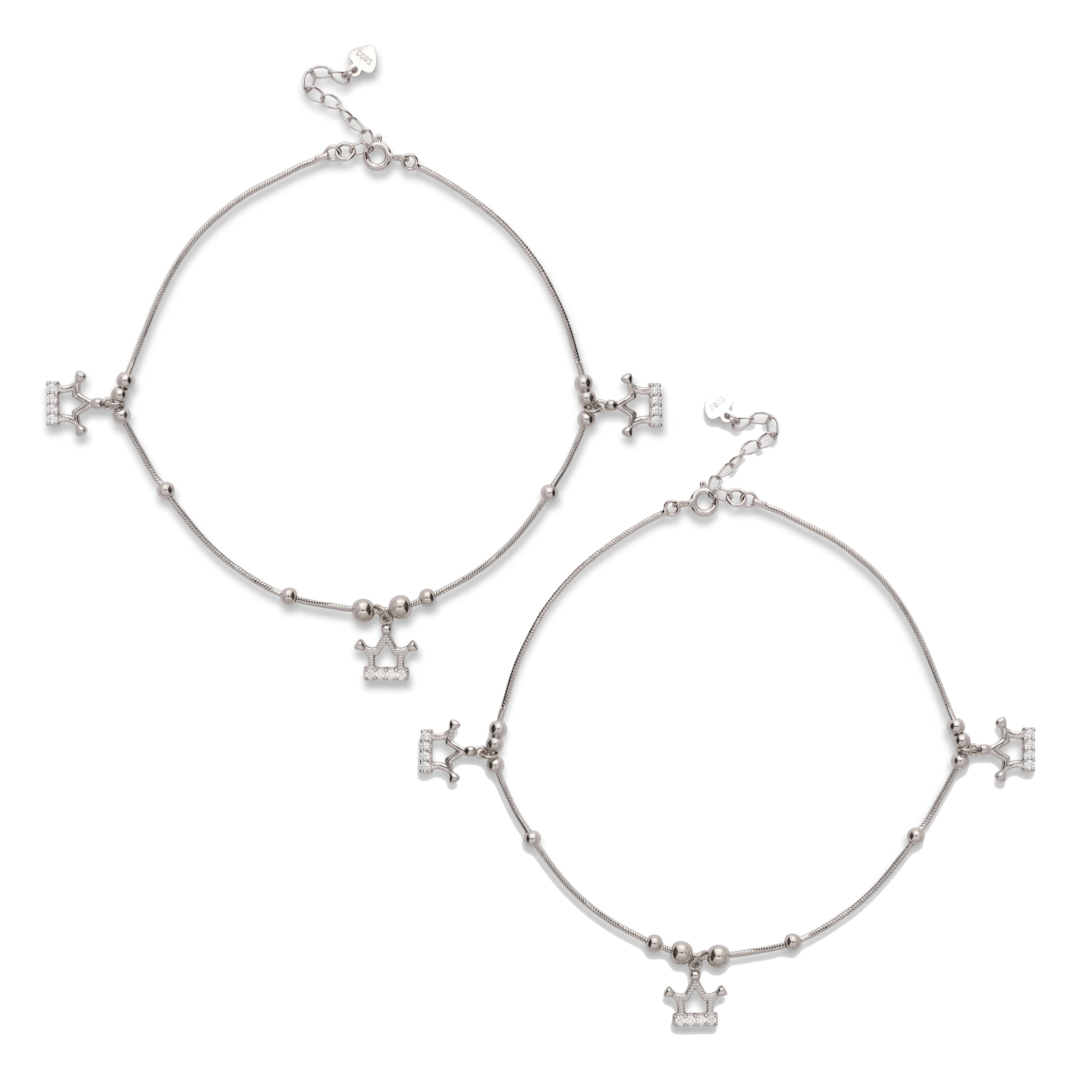 Fusion Fiesta Silver Anklets