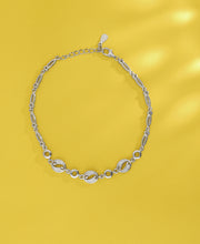 Subtle Dazzle Silver Anklets