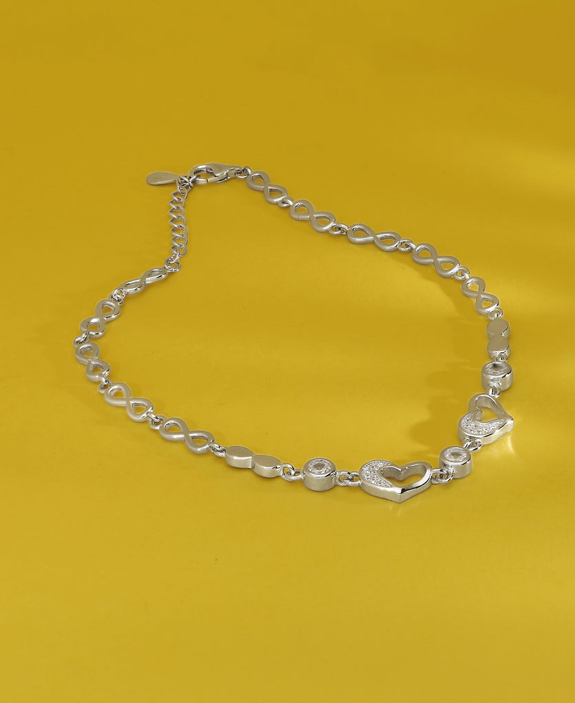 Goregeous Spark Silver Anklets