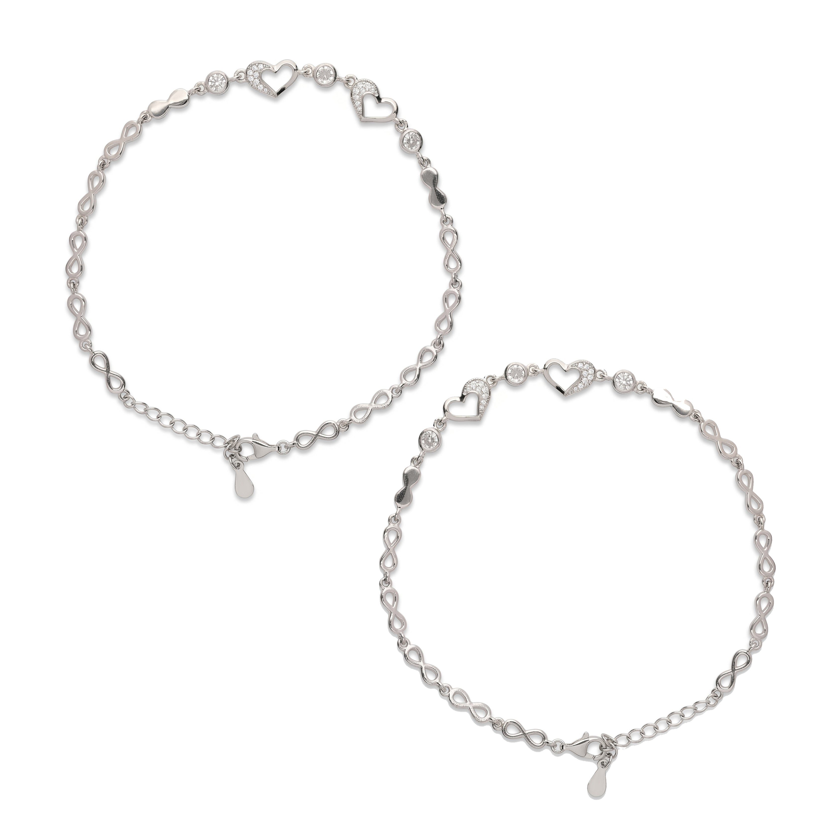 Goregeous Spark Silver Anklets