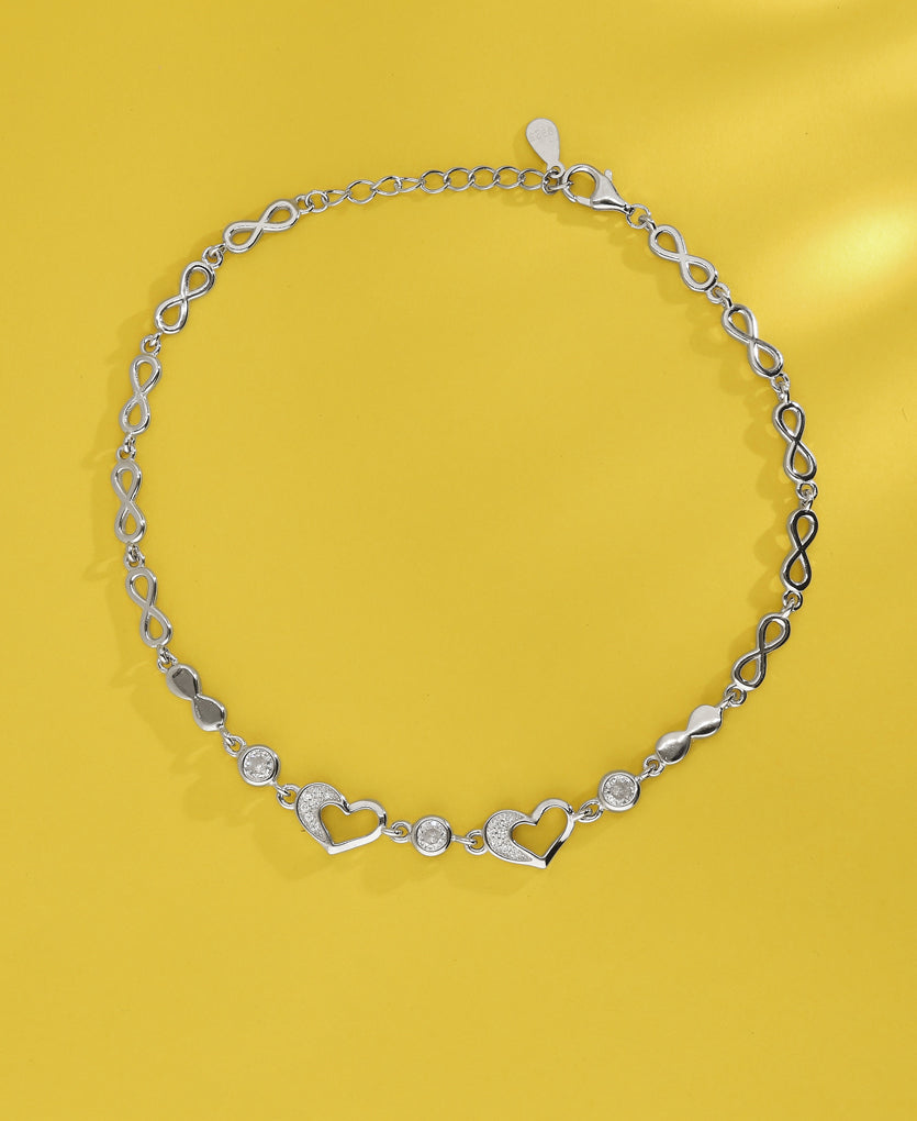 Goregeous Spark Silver Anklets