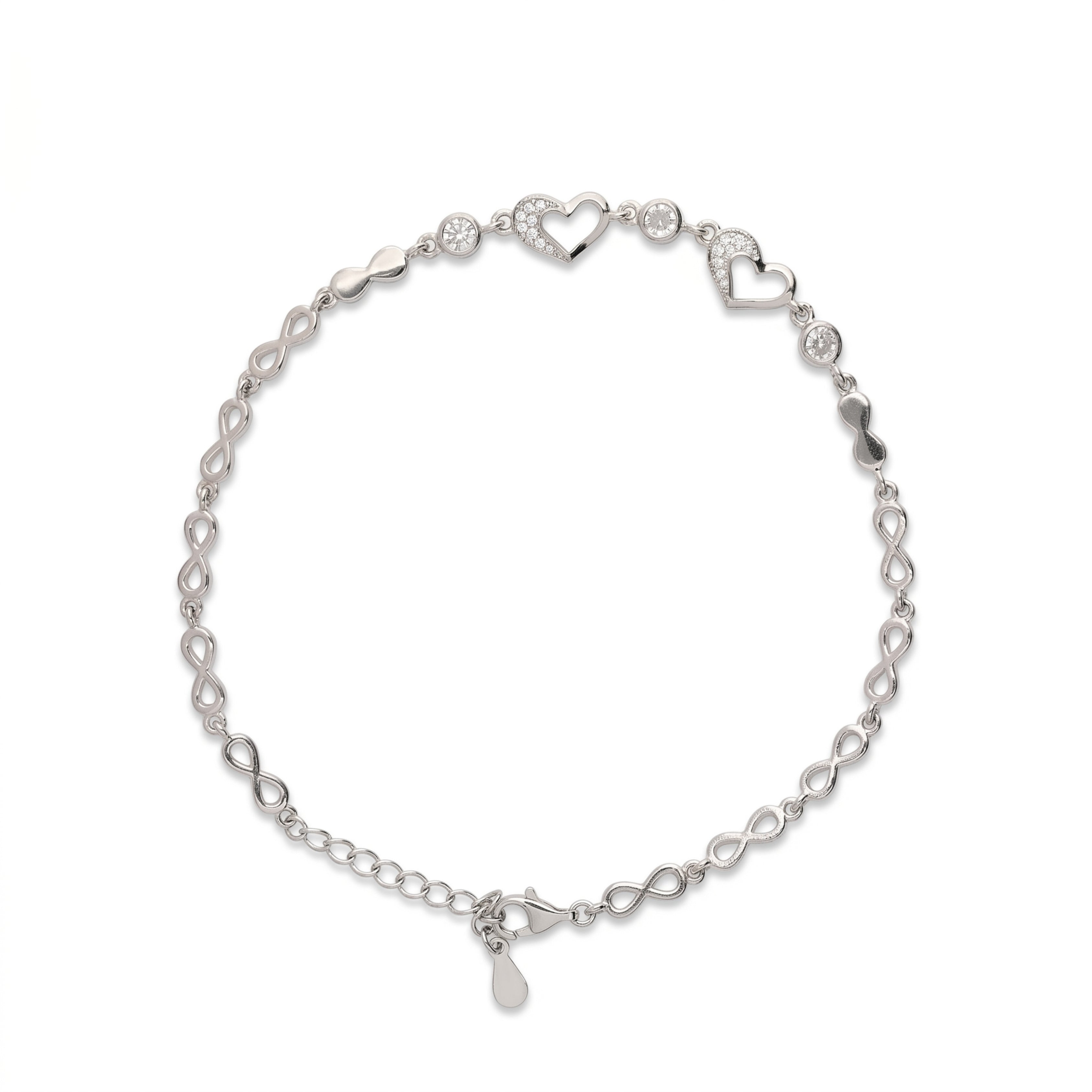 Goregeous Spark Silver Anklets