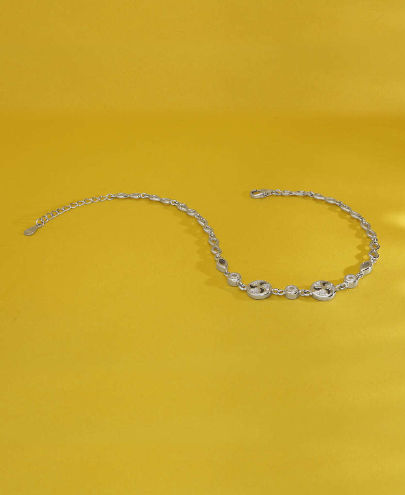 Runaway Aurora Silver Anklets