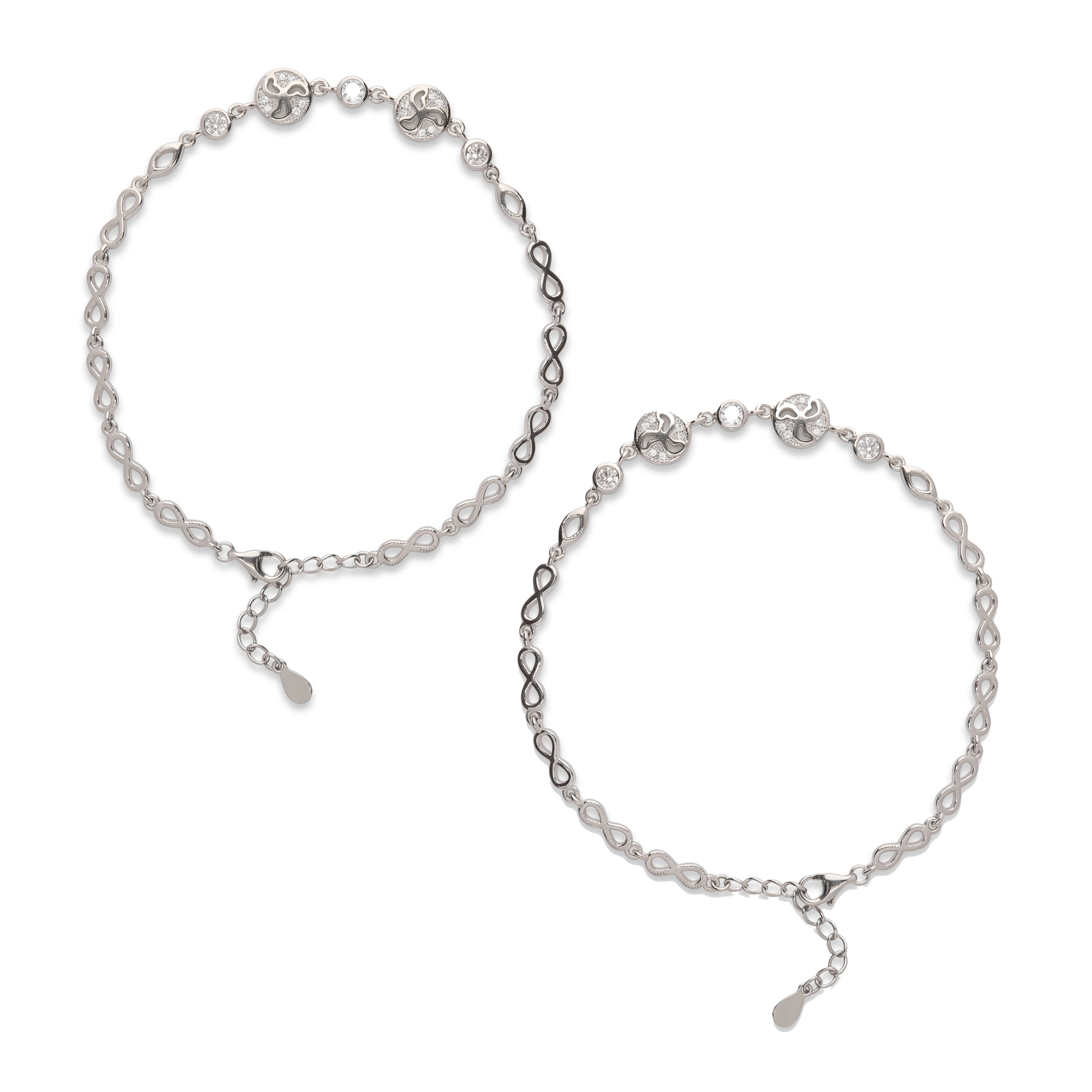Runaway Aurora Silver Anklets