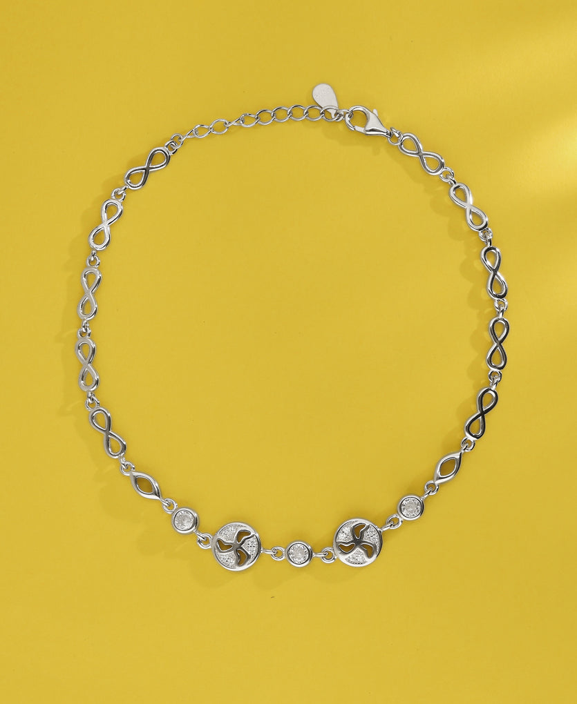 Runaway Aurora Silver Anklets