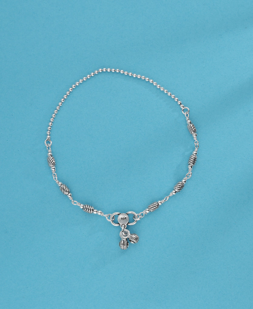 Radial Silver Anklet