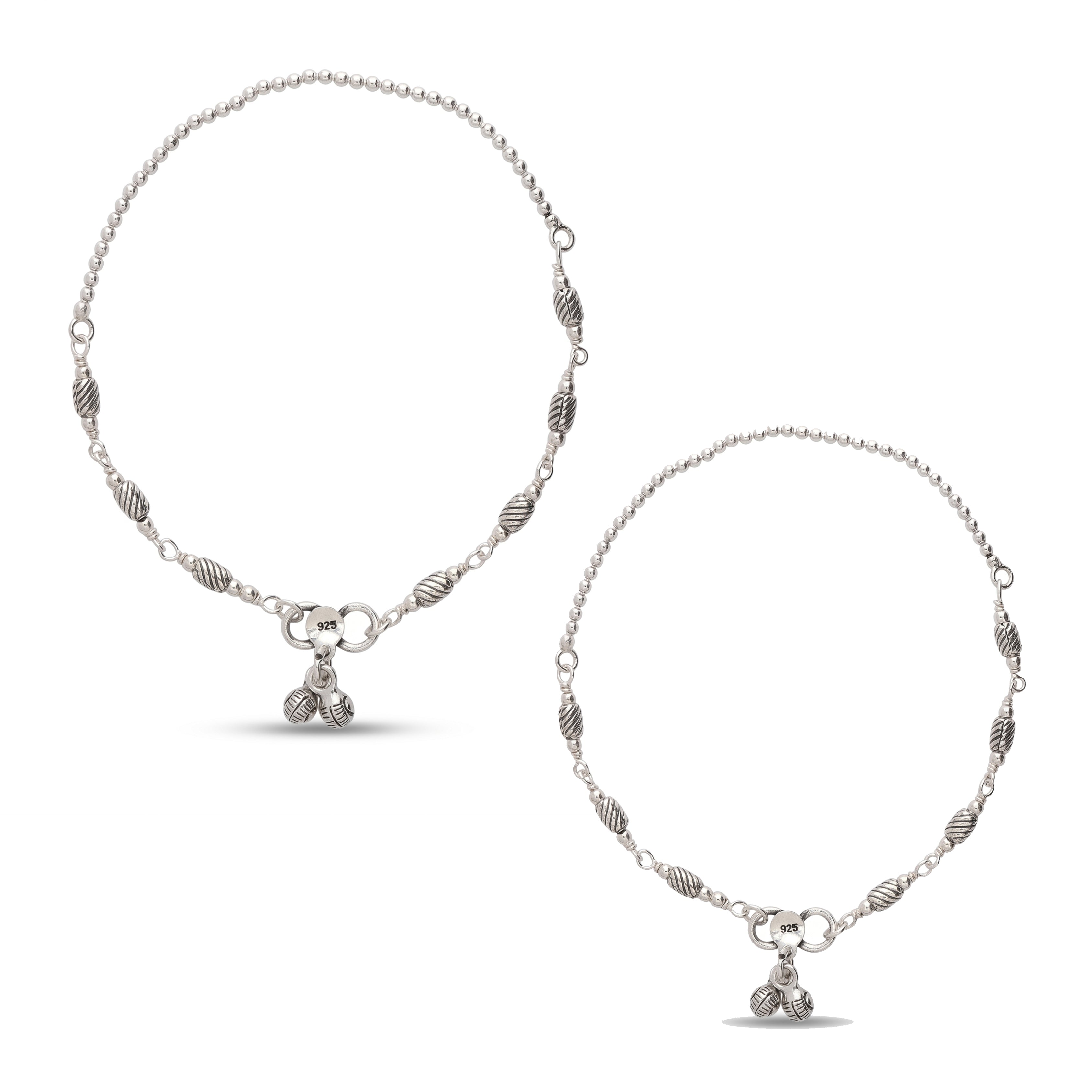 Radial Silver Anklet