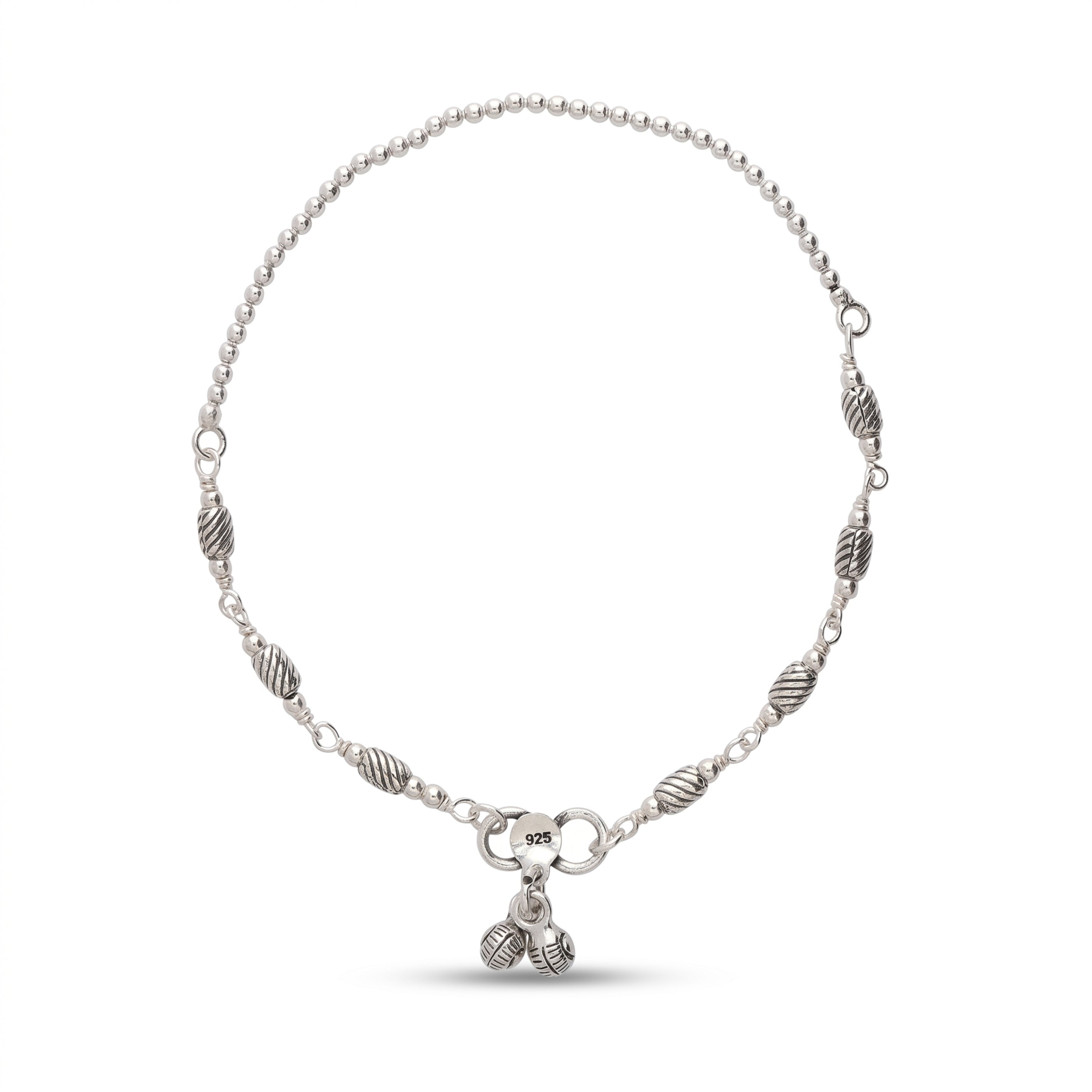 Radial Silver Anklet