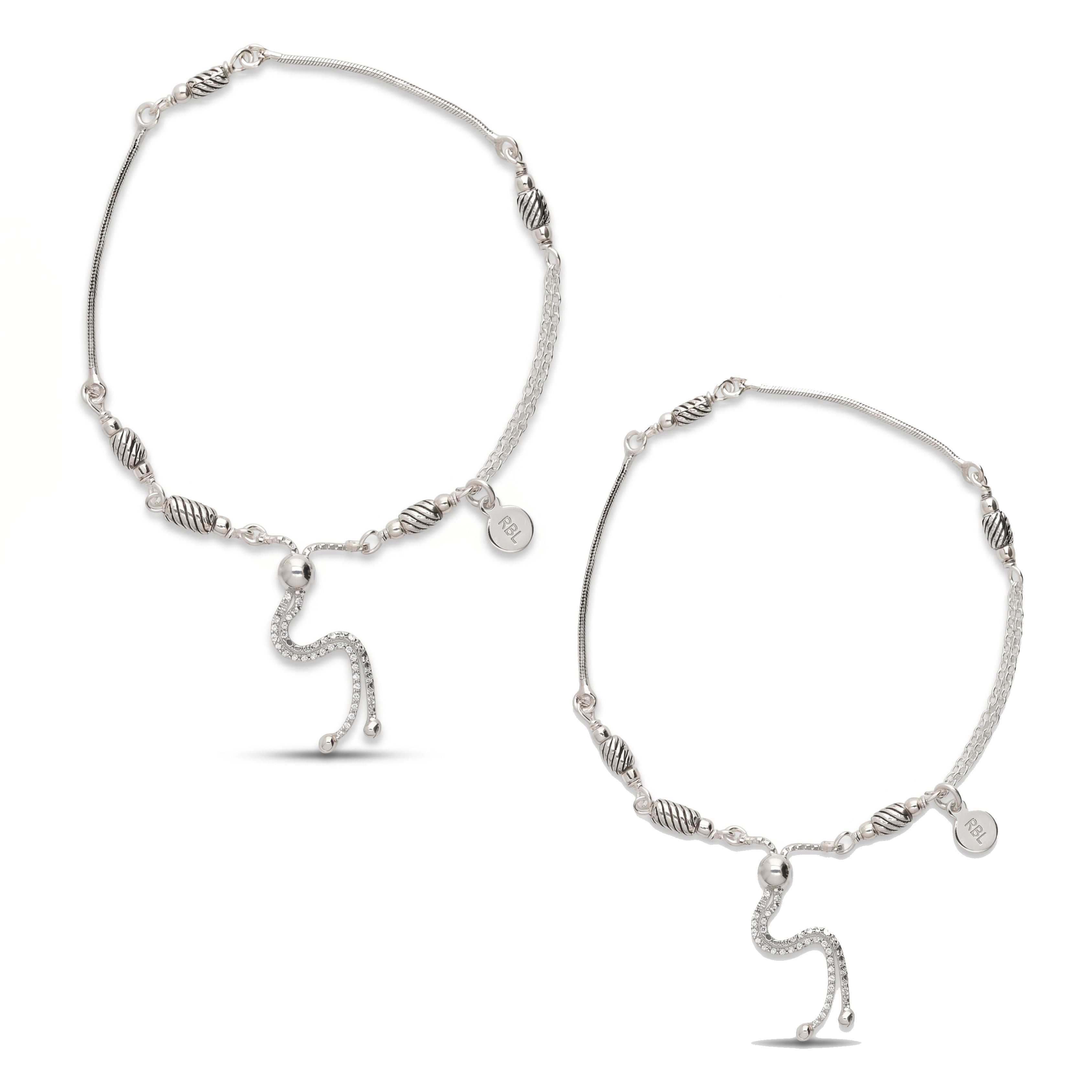 Helical Silver Anklet