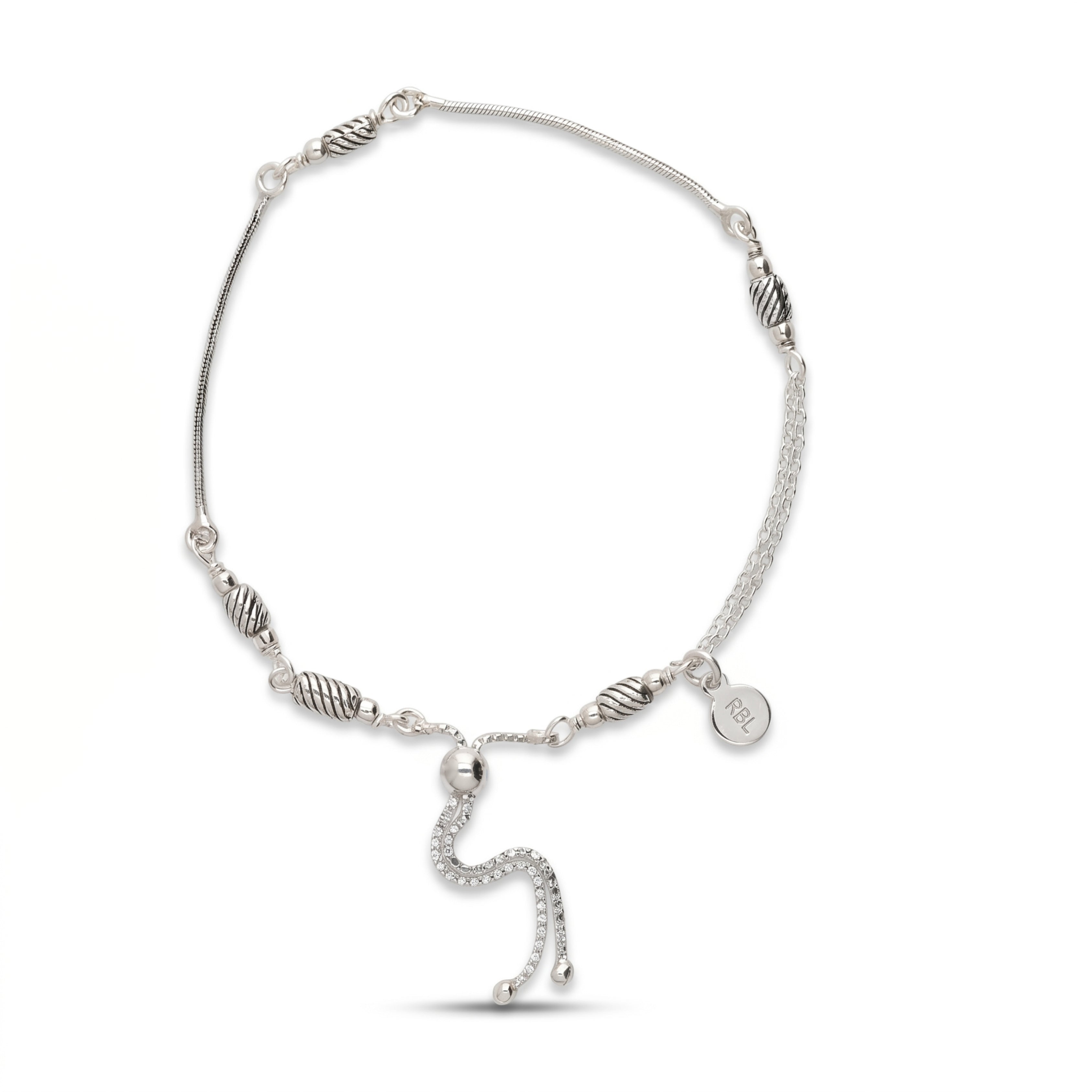 Helical Silver Anklet