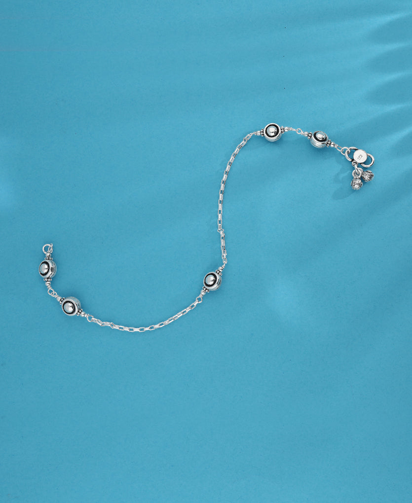 Annular Silver Anklet