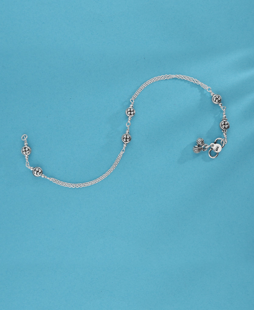 Walkover Silver Anklet