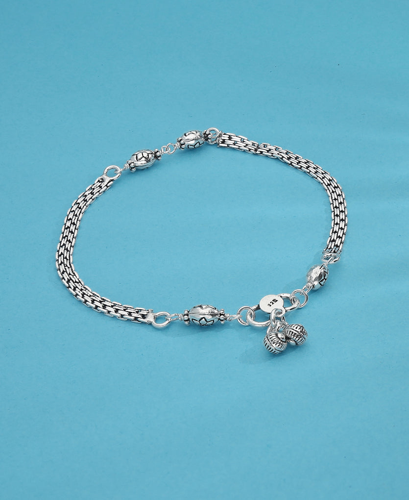 Chunky Silver Anklet