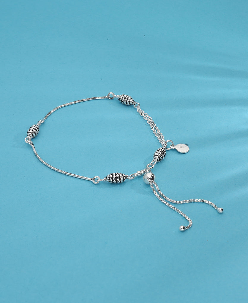 Spirula Silver Anklet