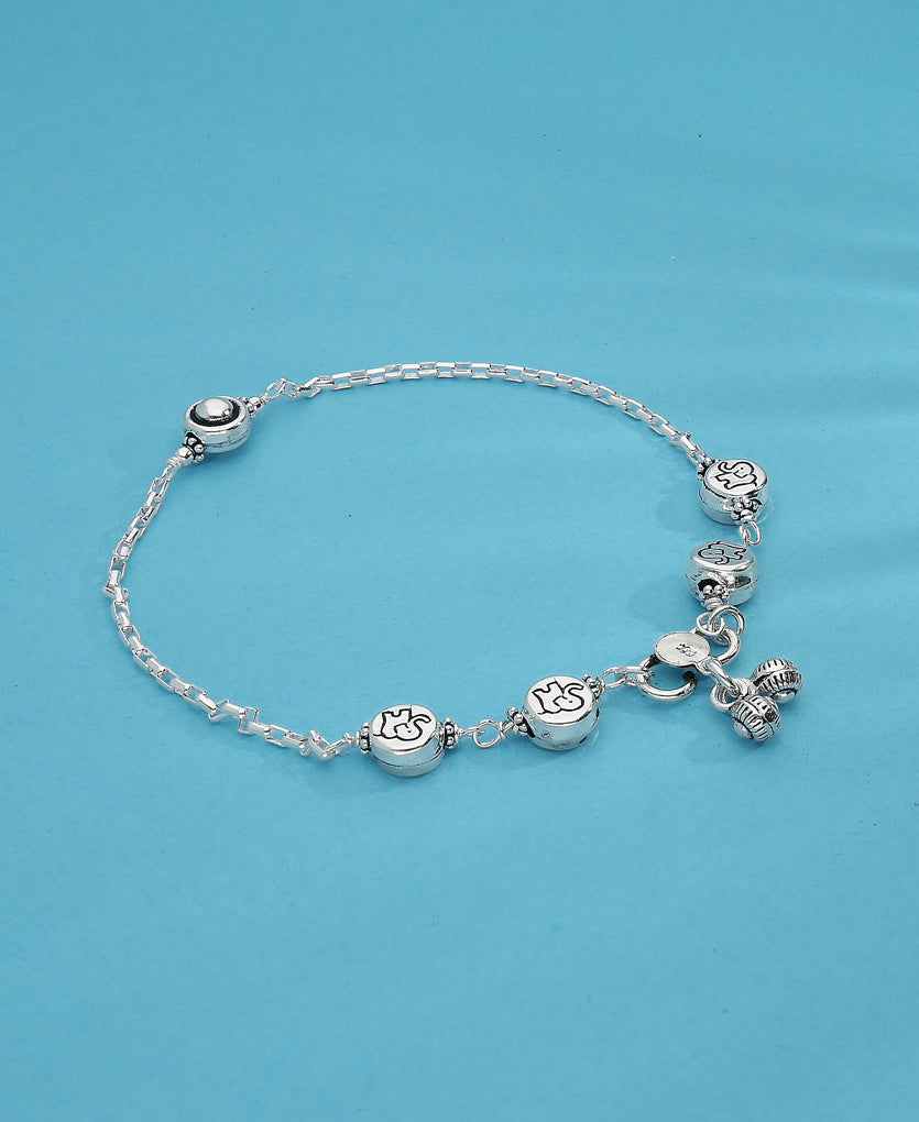 Elephant Silver Anklet