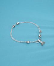 Blotch Silver Anklet