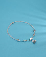 Double Chain Silver Anklet