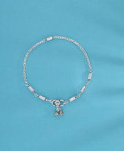 Groove Silver Anklet