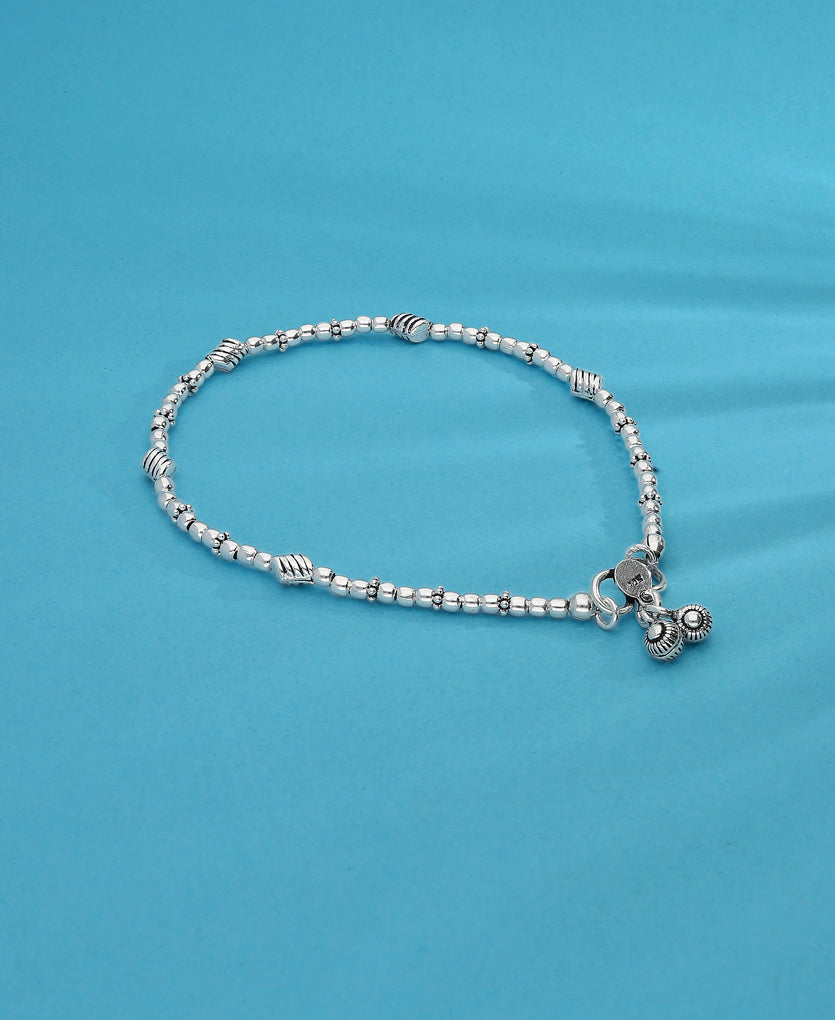 Elementary Silver Anklet