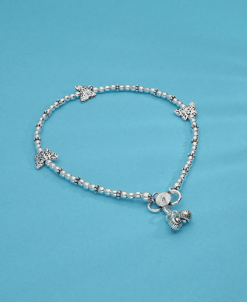 Butterfly Silver Anklet