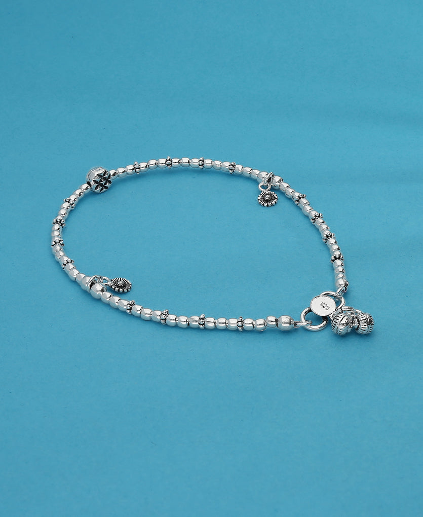Spring Silver Anklet