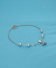 Bubbly Beads Silver Anklet