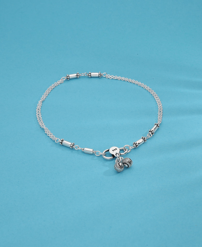 Charms Silver Anklet
