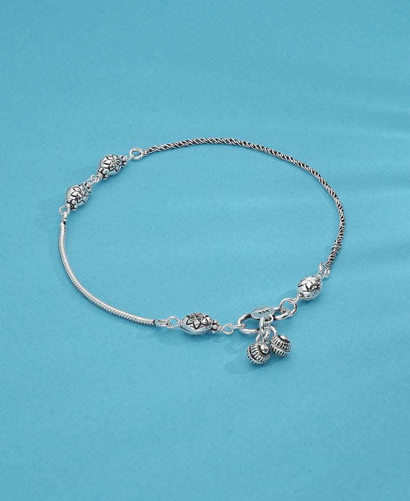 Husky Silver Anklet