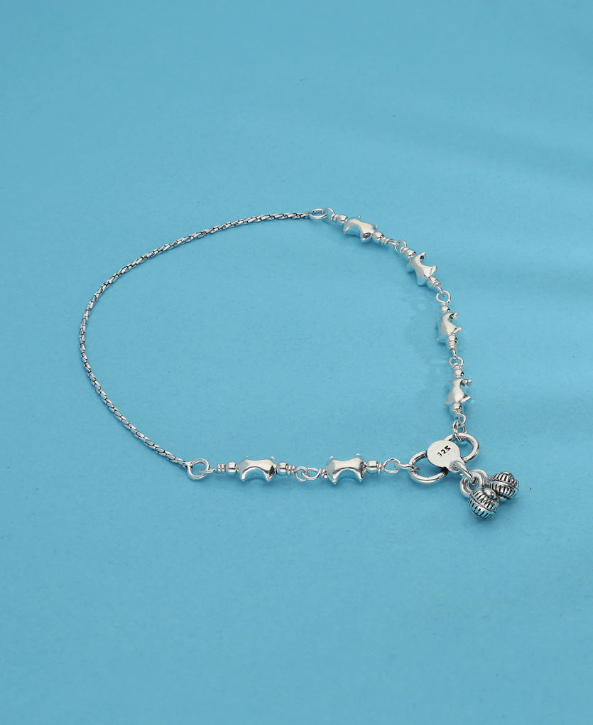 Nebula Silver Anklet