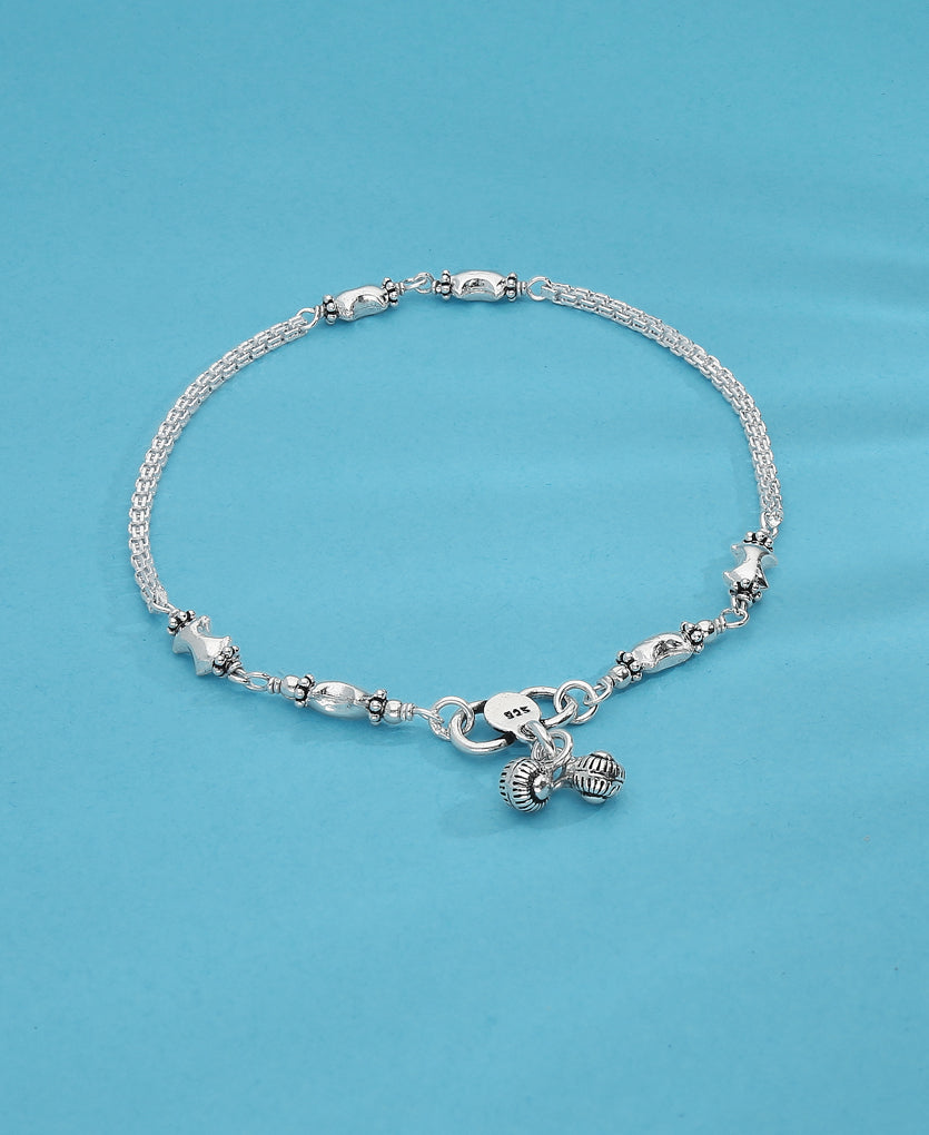 Pippet Silver Anklet