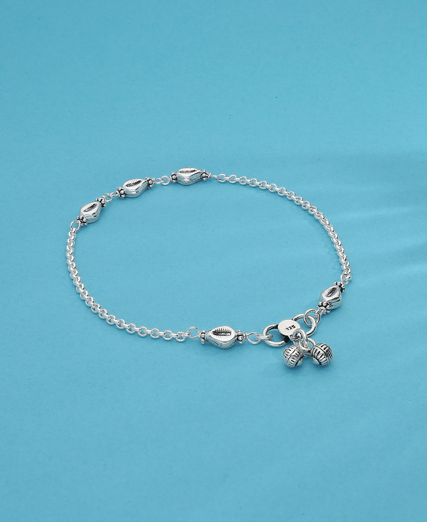 Rosary Silver Anklet