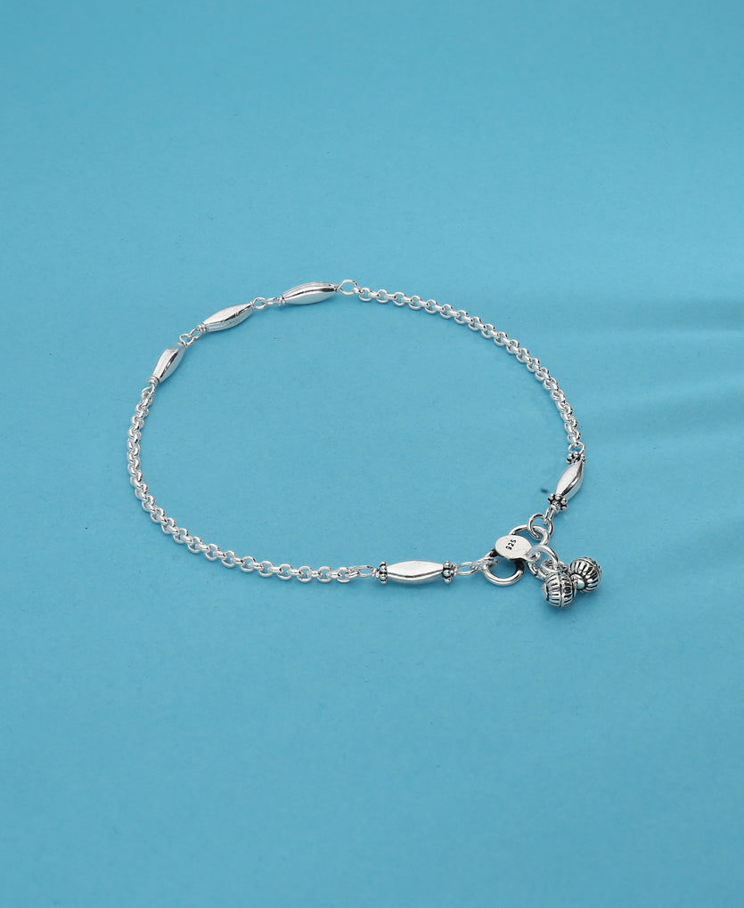 Clump Silver Anklet