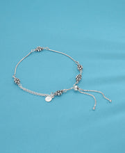 Flower Burst Silver Anklet