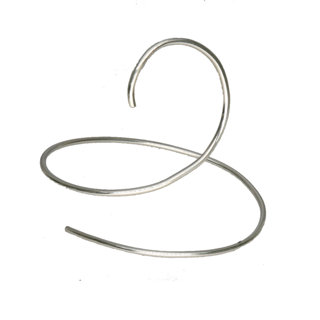 Spiral Flow 916 Silver Anklet For Woman