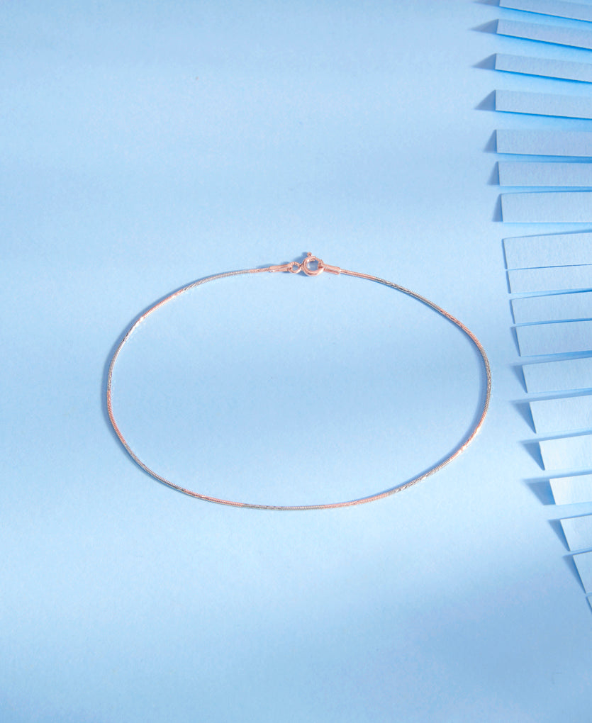 Gentle Gleam Chain Silver Anklet