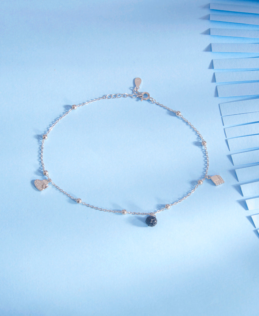 Heritage Luster Silver Anklet