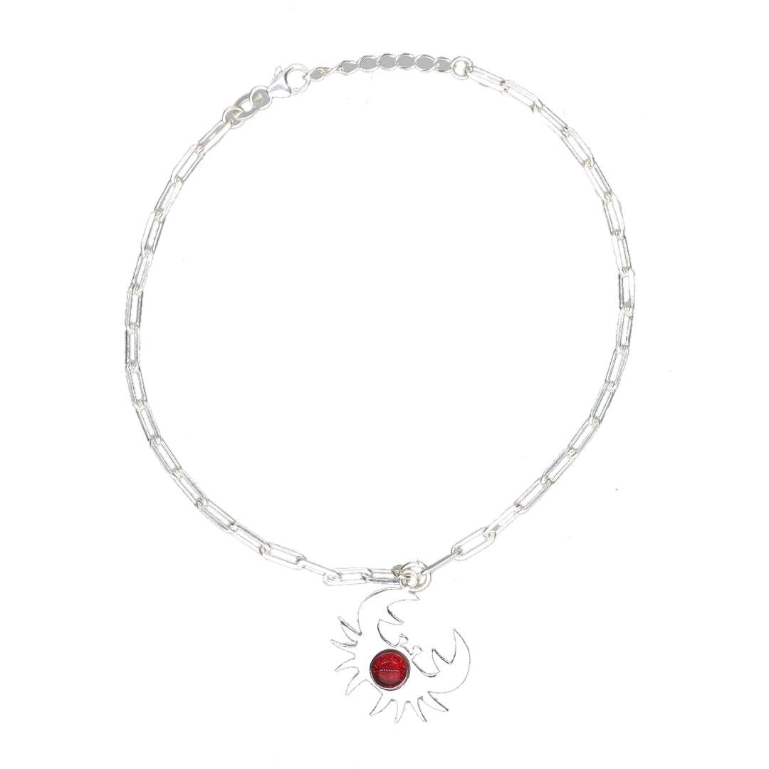 Crimson Scorpion 916 Silver Anklet For Woman