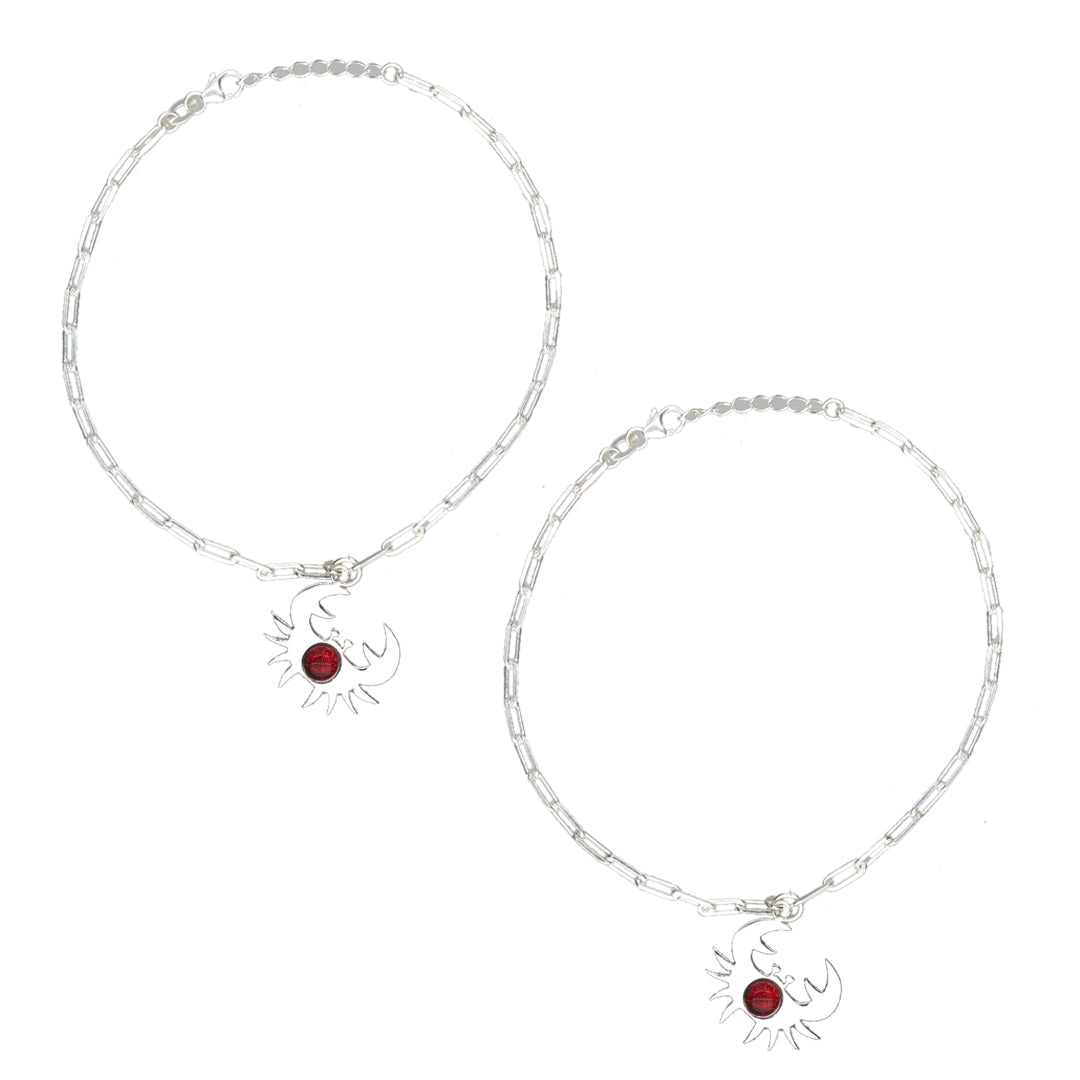 Crimson Scorpion 916 Silver Anklet For Woman