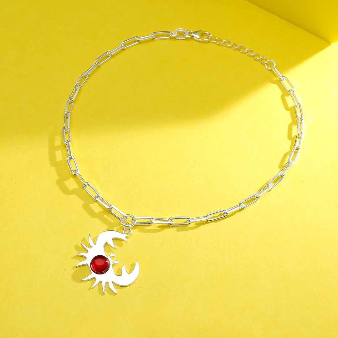 Crimson Scorpion 916 Silver Anklet For Woman