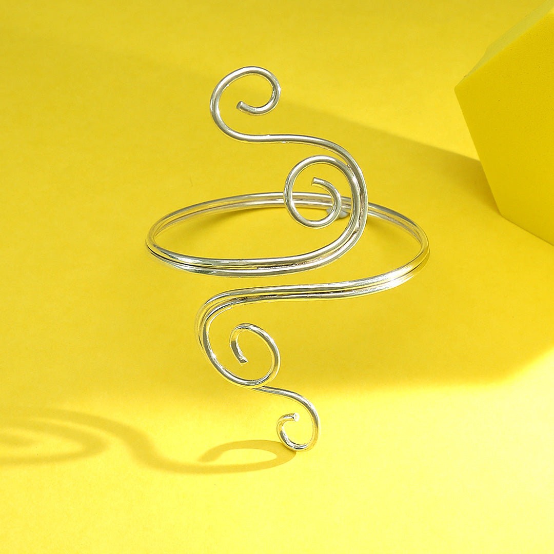 Spire Wrap 916 Silver Anklet For Woman