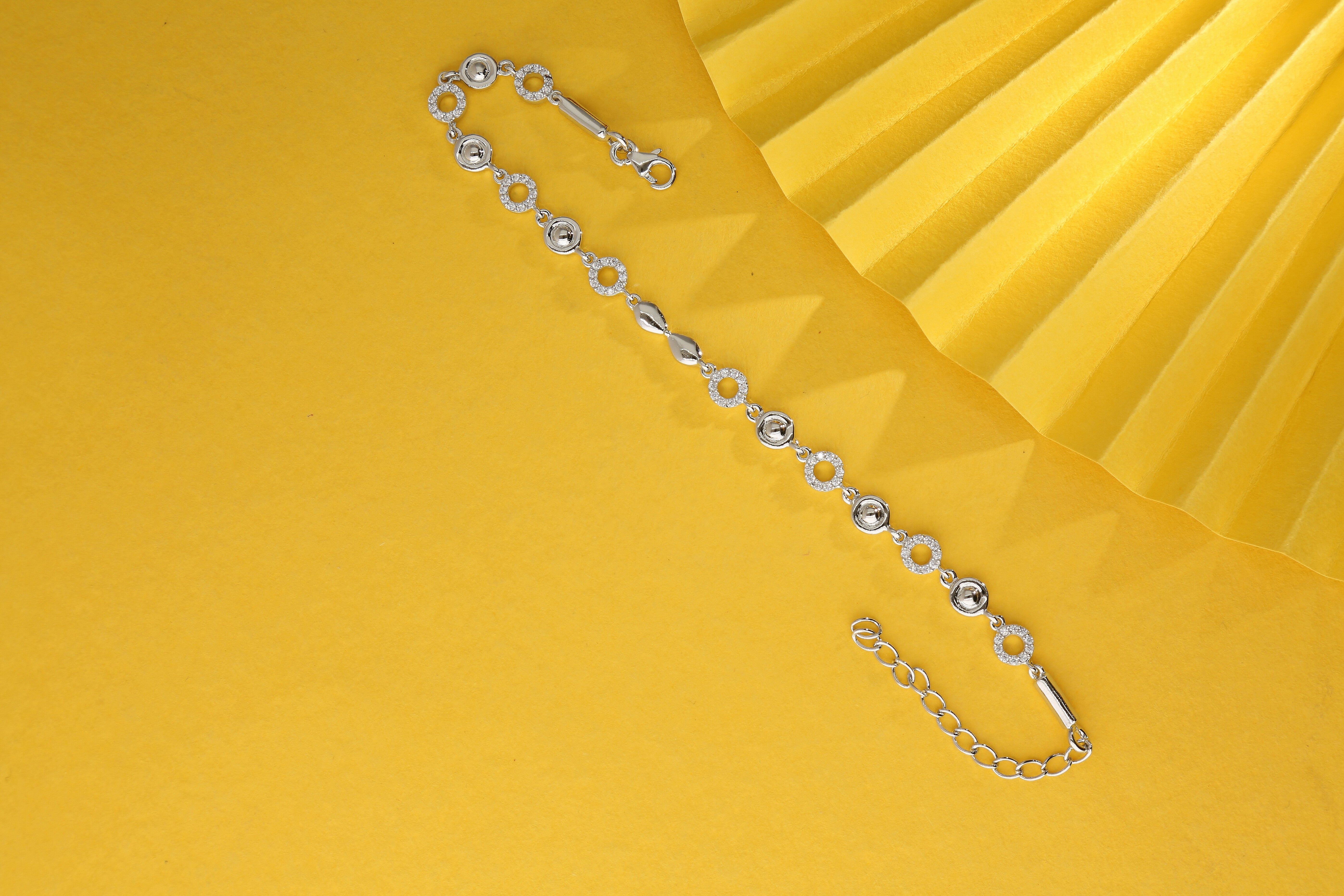 Swirl Spark Silver Bracelet