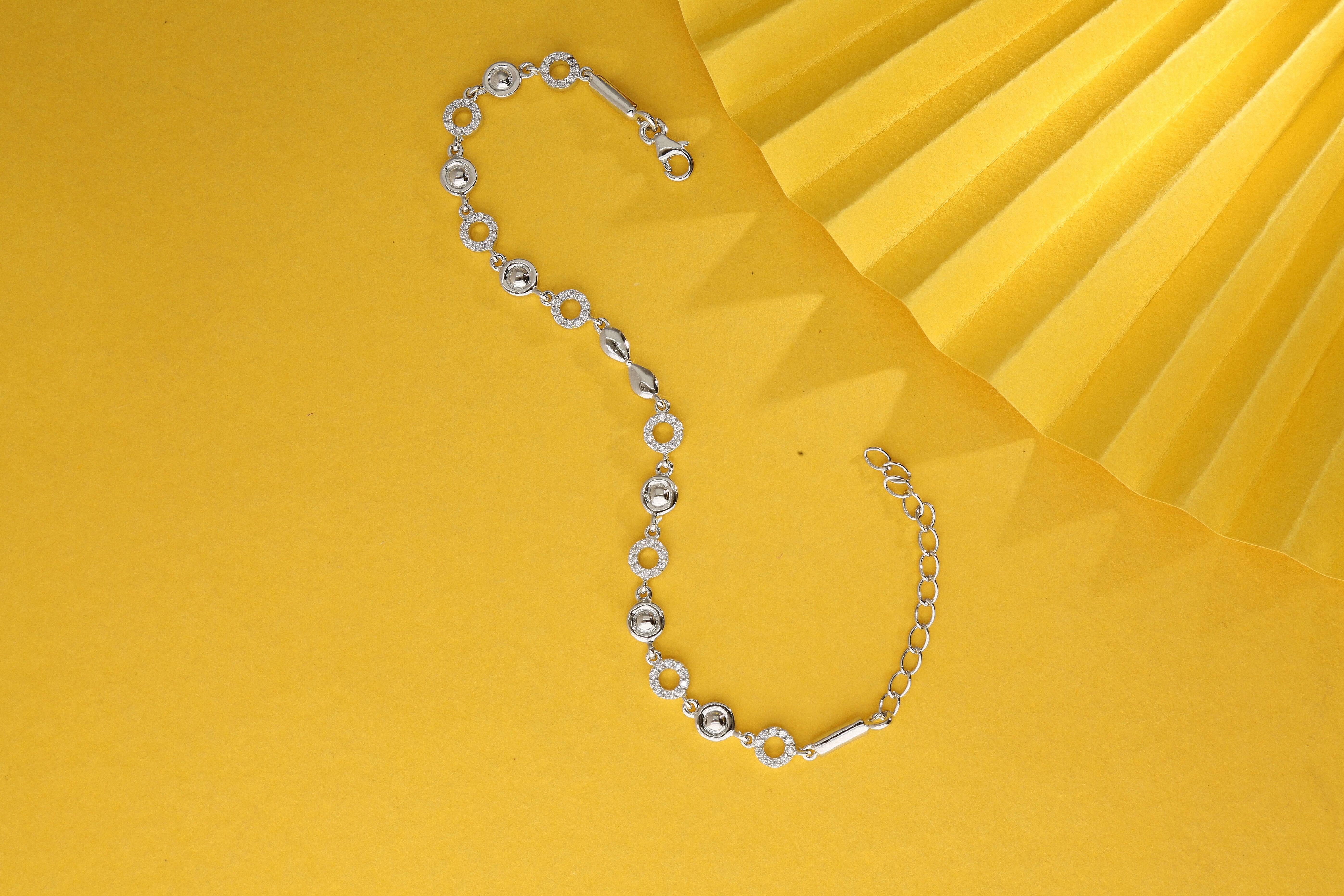 Swirl Spark Silver Bracelet