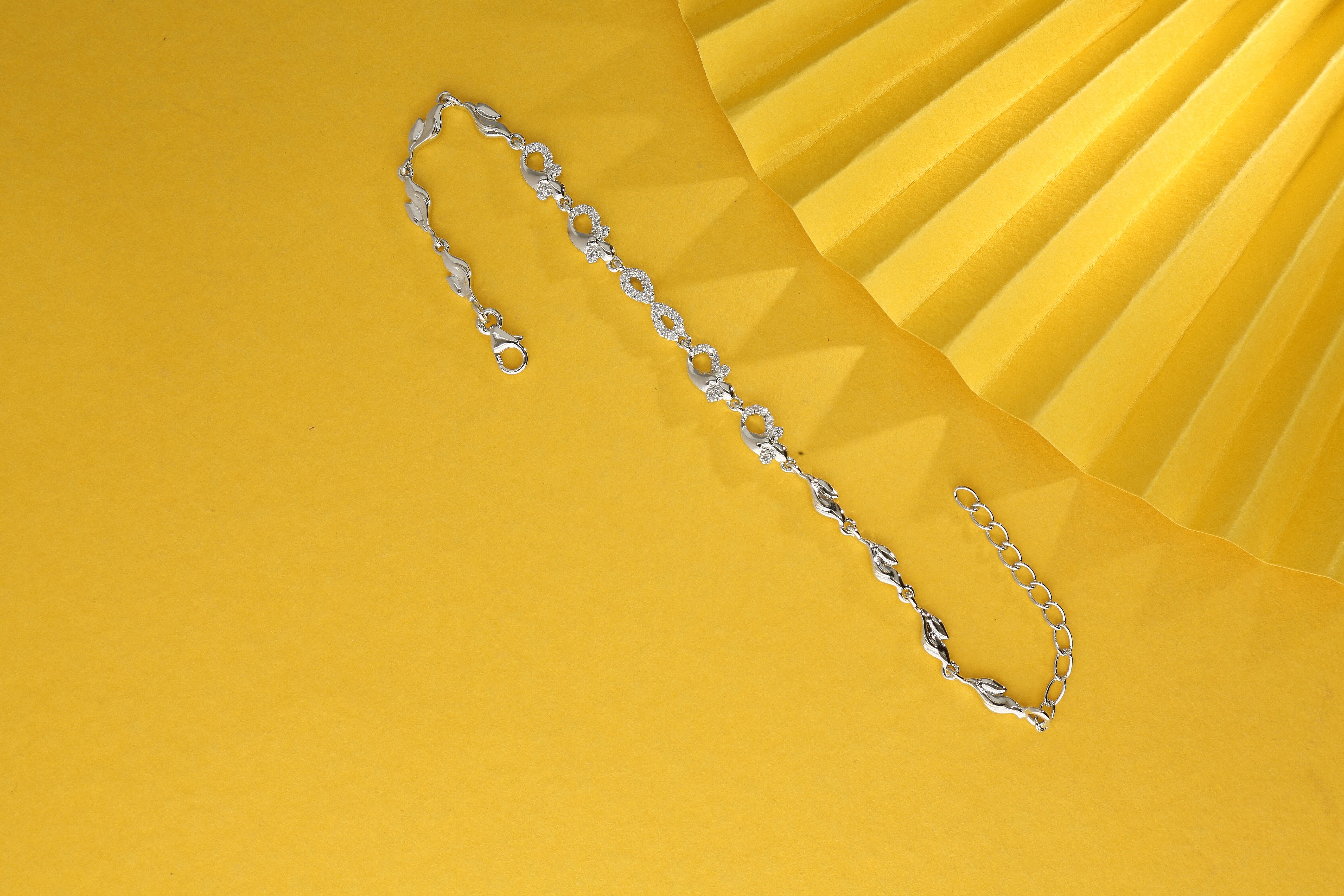 Florid Swirl Silver Bracelet